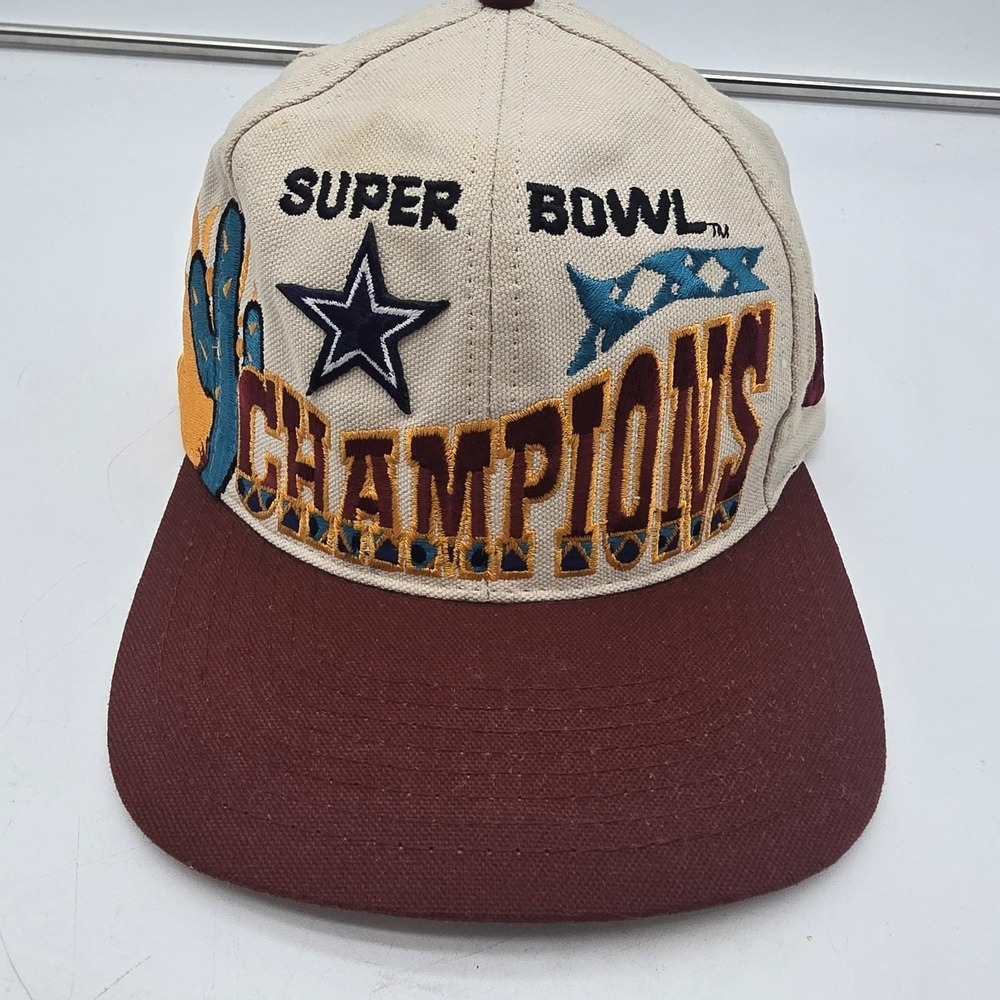 Vintage Dallas Cowboys Super Bowl XXX Side Patch Desert Logo Snapback Hat Cap